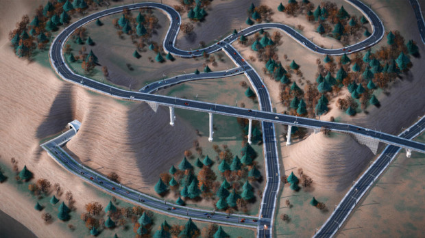 In the beauty that is Simcity, Tunnels can go underneath roads as well.