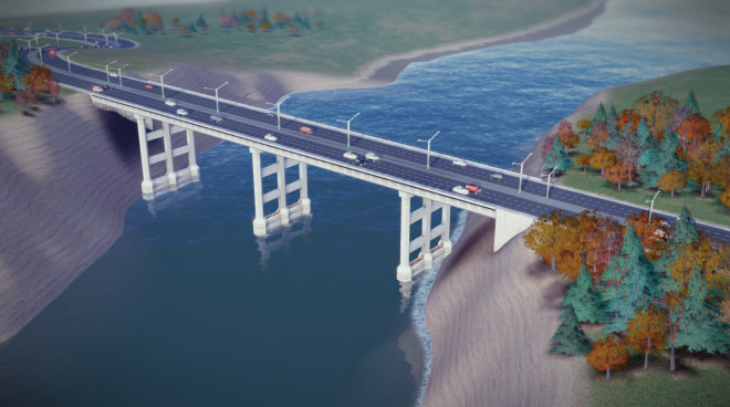 Simcity Six Lane Bridge