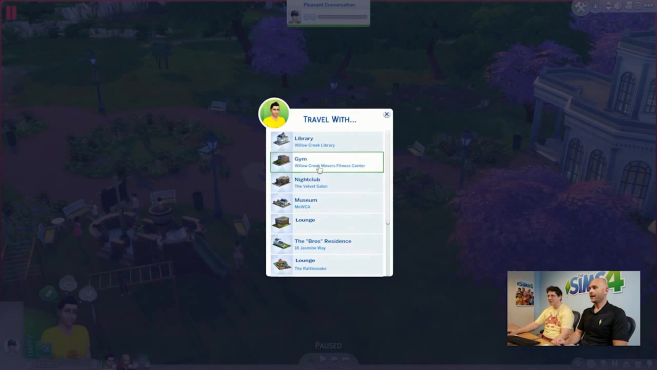 Sims 4 Travel Screen