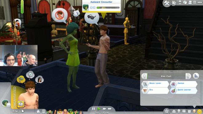 Sims 4 Kim and Broccoli Embarrassed