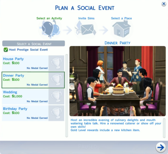 Sims 4 Social Event