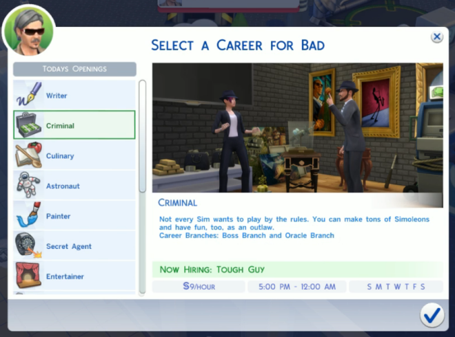 The Sims 4 Career List