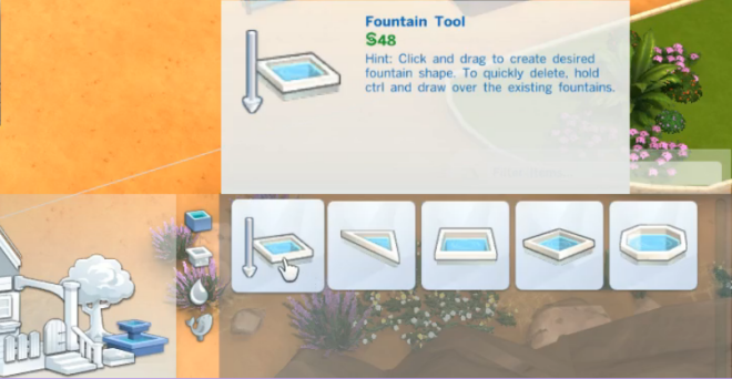 The Sims 4 Fountain Tools