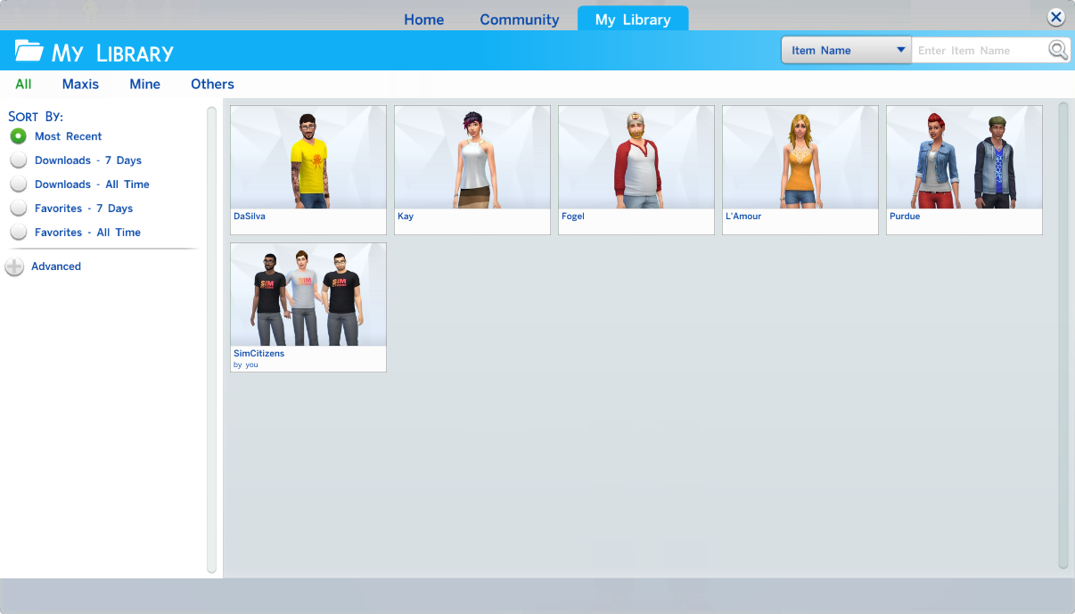 acess sims 4 gallery offline