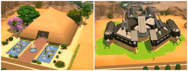 Sims 4 Pyramid and Spaceship