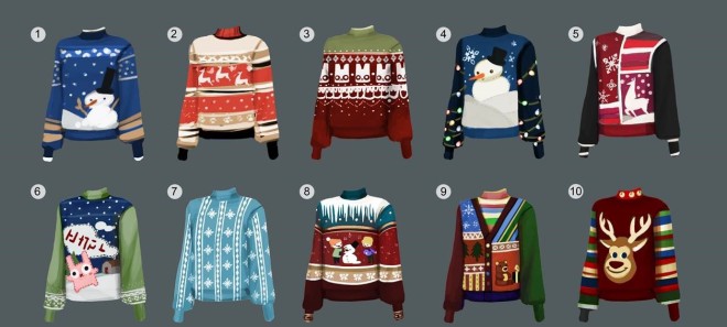 Sims 4 Tacky Holiday Sweaters