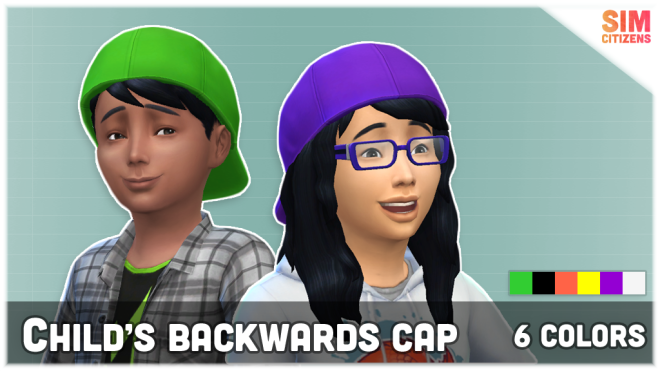 Sims 4 Child's Backwards Cap Mod