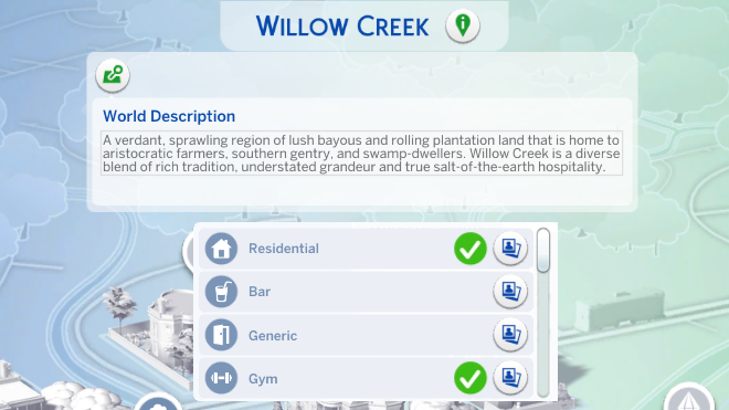 Sims 4 World Info