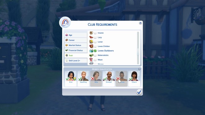 Sims 4 Club Requirements