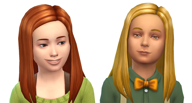 Sims 4 Child Long Straight Hair – simcitizens