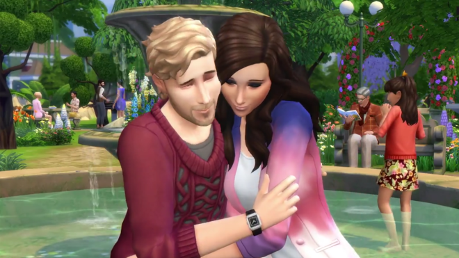 Sims 4 Fountain Cuddle