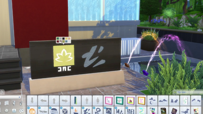Sims 4 Dine Out Customizable Sign