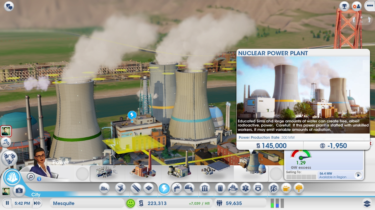 Simcity: Nuclear Power Plant and Ramp Screenshot
